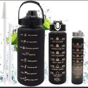 Black Motivational Water Bottles